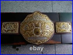 Fandu Big Gold Nickel/gold Wrestling Championship Title Belt Brown Strap
