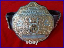 Fandu Big Gold Nickel/gold Wrestling Championship Title Belt Brown Strap