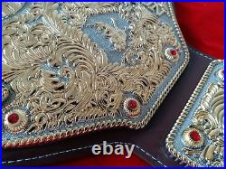 Fandu Big Gold Nickel/gold Wrestling Championship Title Belt Brown Strap