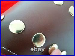 Fandu Big Gold Nickel/gold Wrestling Championship Title Belt Brown Strap