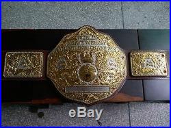 Fandu Big Gold Nickel/gold Wrestling Championship Title Belt Dark Brown Leather