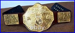Fandu Big Gold Wrestling Championship Title Belt Brown Strap adult size adult