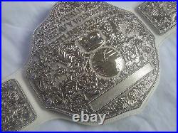Fandu Big Silver Belt Replica Heavyweight Championship Belt 6.8 lbs 8mm Thick