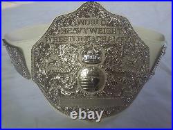 Fandu Big Silver Belt Replica Heavyweight Championship Belt 6.8 lbs 8mm Thick