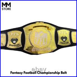 Fantasy Football Championship Belt Gold FFL Champion Trophy with Crystals
