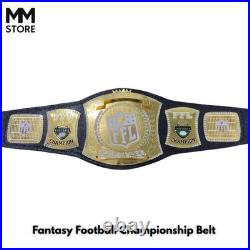 Fantasy Football Championship Belt Gold FFL Champion Trophy with Crystals