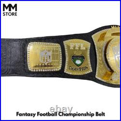 Fantasy Football Championship Belt Gold FFL Champion Trophy with Crystals