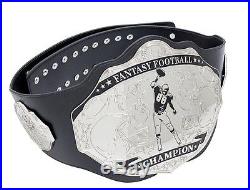Fantasy Football Championship Belt Trophy Prize. Spike Black/Silver