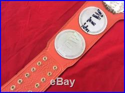 Ftw Taz Championship Belt In Brass Plates & Hand Tooled Real Leather Free P&p