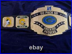 GREEN Bay Packers Championship belt Adult Size 2mm zinc