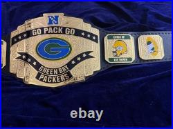 GREEN Bay Packers Championship belt Adult Size 2mm zinc