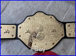 Genuine WWE WWF WCW Big Gold World Heavyweight Championship Belt Replica Leather