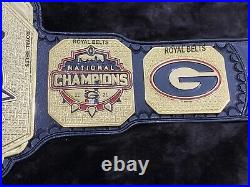 Georgia Bulldog National Championship Customized Title Belt Black Strap