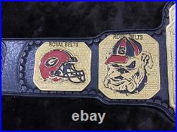 Georgia Bulldog National Championship Customized Title Belt Black Strap