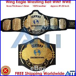Gold Plated 1.5mm Brass Replica Winged Eagle Title Championship Belt WWE