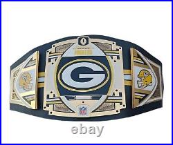 Green BAY Packers NFL Championship 2mm Adult Size Brass Plated Wrestling belt