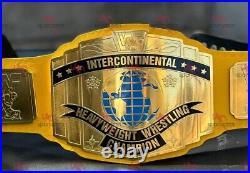 INTERCONTINENTAL YELLOW Championship Belt 2mm Brass Gold Plated Adult Size
