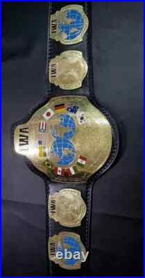 IWA Wrestling Championship Leather Belt Adult Size