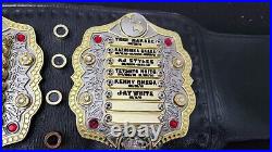 IWGP Heavyweight Championship Belt V4. HD. Stacked Zinc. Real Leather. Full Size