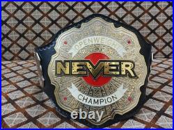 IWGP Never Open weight Championship Belt Brand 2MM Brass On Leather New