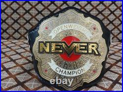 IWGP Never Open weight Championship Belt Brand 2MM Brass On Leather New