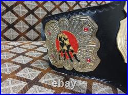 IWGP Never Open weight Championship Belt Brand 2MM Brass On Leather New