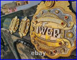 IWGP V4 World Heavyweight Championship 4MM Brass (16MM Leather Belt 4 Layers)
