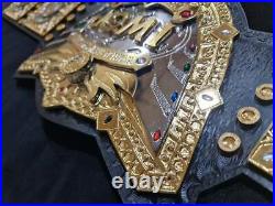 IWGP V5 World Heavyweight Championship 24KT Gold Zinc 8MM Leather Belt 2 Layers