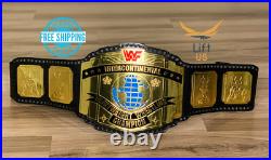 Intercontinental Block Heavyweight Championship Replica Belt BlackStrap Red Logo