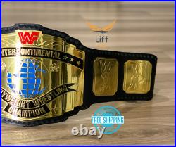 Intercontinental Block Heavyweight Championship Replica Belt BlackStrap Red Logo