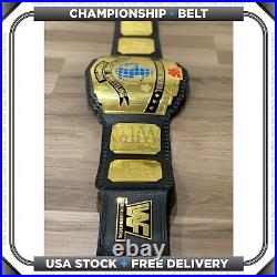 Intercontinental Block Heavyweight Championship Replica Belt BlackStrap Red Logo