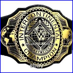 Intercontinental Heavyweight Championship Wrestling Replica Belt Black 4mm Brass