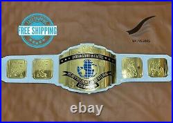 Intercontinental Heavyweight Championship Wrestling Replica Belt White 4MM Brass