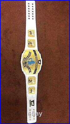 Intercontinental Heavyweight Championship Wrestling Replica Belt White BRASS/ZIN