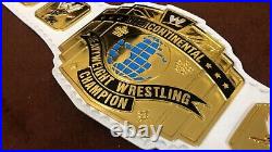 Intercontinental Heavyweight Championship Wrestling Replica Belt White BRASS/ZIN