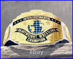 Intercontinental Heavyweight Wrestling Championship Replica Belt White 2MM Brass