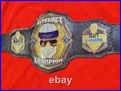 Internet Championship stacked skull championship belt 2mm brass