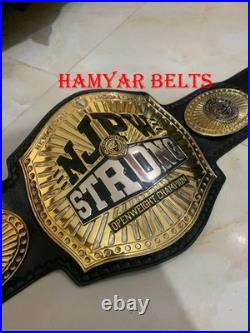 Iwgp Strong Openweight Championship Belt, 4mm Zinc, Dual Plated, cow Leather strap
