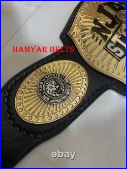 Iwgp Strong Openweight Championship Belt, 4mm Zinc, Dual Plated, cow Leather strap