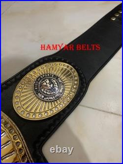 Iwgp Strong Openweight Championship Belt, 4mm Zinc, Dual Plated, cow Leather strap