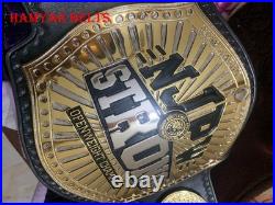 Iwgp Strong Openweight Championship Belt, 4mm Zinc, Dual Plated, cow Leather strap
