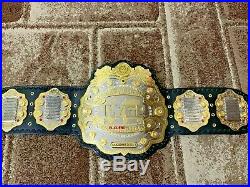 Iwgp heavy weight wrestling championship belt. Adult size thick plates