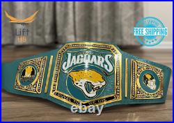 Jacksonville Jaguars NFL Championship Wrestling Belt 2mm Brass Adult Size Jacksonville Jaguars NFL Championship Wrestling Belt 2mm Brass Adult Size