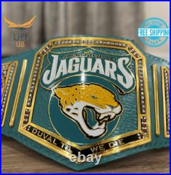 Jacksonville Jaguars NFL Championship Wrestling Belt 2mm Brass Adult Size Jacksonville Jaguars NFL Championship Wrestling Belt 2mm Brass Adult Size
