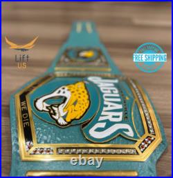Jacksonville Jaguars NFL Championship Wrestling Belt 2mm Brass Adult Size Jacksonville Jaguars NFL Championship Wrestling Belt 2mm Brass Adult Size