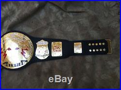 Leather Rock Bull World Heavyweight WWF Rock Bull Championship Leathers Belt