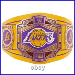 Los Angeles Lakers NBA 4mm Championship Belt Gold Plated Real Leather
