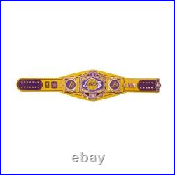 Los Angeles Lakers NBA 4mm Championship Belt Gold Plated Real Leather