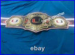 Miami Hurricanes Legacy Title Championship Belt Adult Size Replica Miami Hurricanes Legacy Title Championship Belt Adult Size Replica