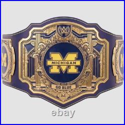 Michigan Wolverines Championship Title Belt Football Replica Size 2mm Brass Michigan Wolverines Championship Title Belt Football Replica Size 2mm Brass
